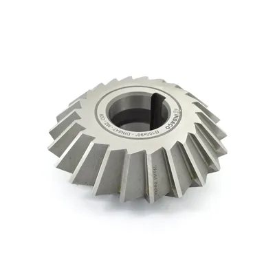 Fresa angular dupla hss para mandril ø 100mm 90 graus din847 - 1322 indaço