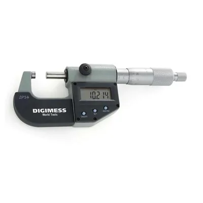 Micrômetro digital 3 teclas 0 a 025 x 0,001mm milesimal proteção ip54 - 110.272 digimess