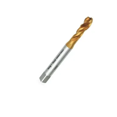 Macho máquina canal helicoidal hss unc n10 3/16" x 24 tpi tin din2182 - 2101/2" king tools