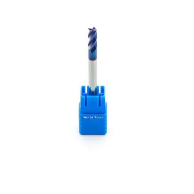 Fresa metal duro 63hrc reta 4 cortes ø 04,0 - 050 - 10,0mm h04 curta blue - guran