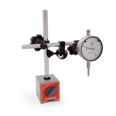 Base magnética 060kgf p/relógio haste fixa ø 10/12 x 230mm c/ajuste fino - 270.240 digimess