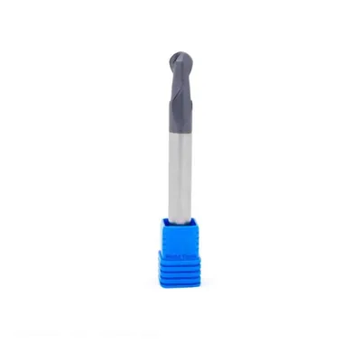 Fresa metal duro 45hrc esférica 2 cortes ø 12,0 - 150 - 24,0mm h12 extra longa tialn - guran