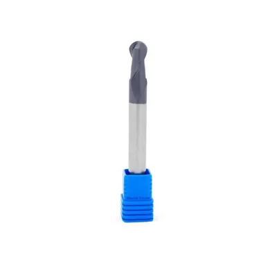 Fresa metal duro 45hrc esférica 2 cortes ø 14,0 - 100 - 28,0mm h14 média tialn - guran
