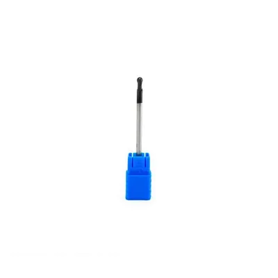 Fresa metal duro 45hrc esférica 2 cortes ø 02,5 - 050 - 06,0mm h03 curta tialn - guran