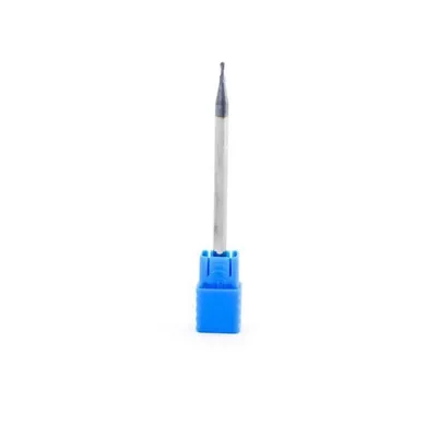 Fresa metal duro 45hrc esférica 2 cortes ø 02,0 - 100 - 04,0mm h04 longa tialn - guran