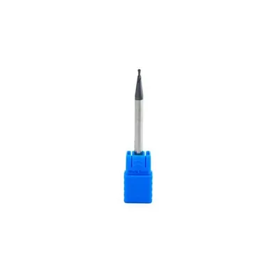 Fresa metal duro 45hrc esférica 2 cortes ø 02,0 - 050 - 06,0mm h06 curta tialn - guran