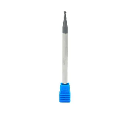 Fresa metal duro 45hrc esférica 2 cortes ø 03,0 - 075 - 06,0mm h04 média tialn - guran