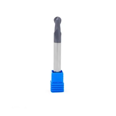 Fresa metal duro 45hrc esférica 2 cortes ø 09,0 - 100 - 18,0mm h09 média tialn - guran