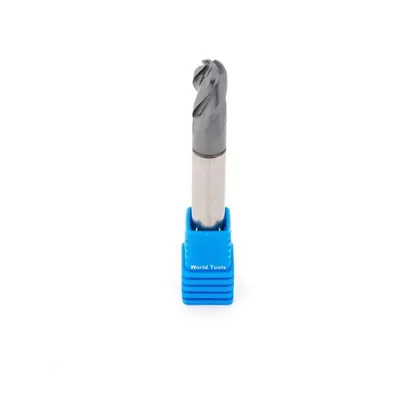 Fresa metal duro 45hrc esférica 4 cortes ø 06,0 - 100 - 12,0mm h06 longa tialn - guran