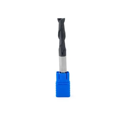 Fresa metal duro 45hrc reta 2 cortes ø 12,0 - 150 - 30,0mm h12 longa tialn - guran