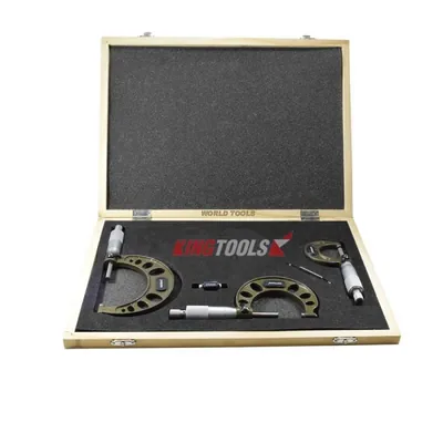 Jogo de micrômetros externos 0 a 075m com 3 peças - 503.020 king tools
