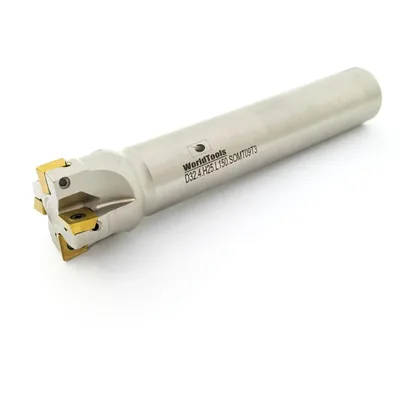 Fresa de topo ø 32 x 150mm 4 cortes haste ø 25,0mm para inserto somt 09t3 - guran