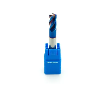 Fresa metal duro 63hrc toroidal 4 cortes ø 10,0 - r0,5 - 075 - 25,0mm h10 curta blue - guran