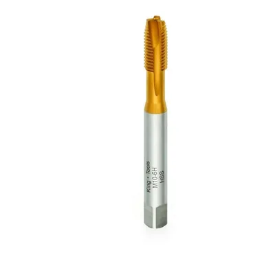 Macho máquina ponta helicoidal hss m03,0 x 0,50 cobertura tin din371 - 2100/1 king tools