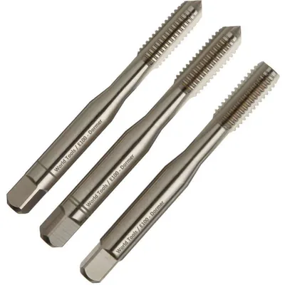 Jogo de macho manual hss 2b unc 3/4" x 10 tpi três peças i ii e iii din352 - e108 dormer