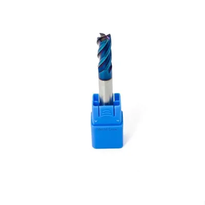 Fresa metal duro 63hrc reta 4 cortes ø 10,0 - 100 - 40,0mm h10 média blue - guran