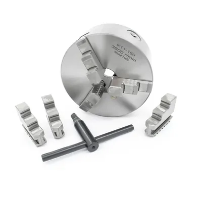 Placa de torno 3 castanhas universais ø 160mm com furação traseira - k-11160 world tools