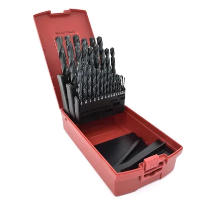 Jogo com 29 brocas hss din338 a100 ø 1/16" a 1/2" polegada revenida a vapor - a19018 dormer