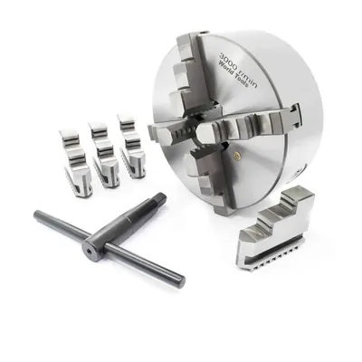 Placa de torno 4 castanhas universais ø 160mm com furação traseira - k-12160 world tools