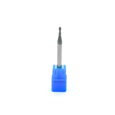 Fresa metal duro 45hrc esférica 2 cortes ø 01,5 - 050 - 04,0mm h04 tialn - dry cut