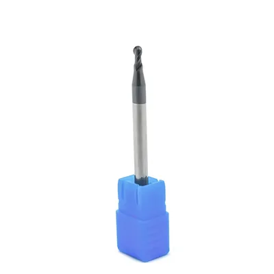 Fresa metal duro 45hrc esférica 2 cortes ø 02,5 - 050 - 08,0mm h04 tialn - dry cut