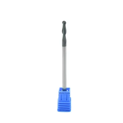 Fresa metal duro 45hrc esférica 2 cortes ø 03,0 - 075 - 15,0mm h03 tialn - dry cut