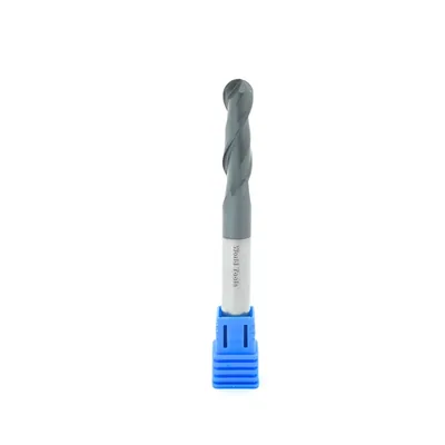 Fresa metal duro 45hrc esférica 2 cortes ø 08,0 - 060 - 20,0mm h08 tialn - dry cut
