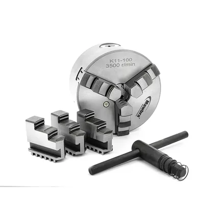 Placa de torno 3 castanhas universais ø 100mm com furação traseira - k-11100 mawbra