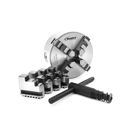 Placa de torno 4 castanhas universais ø 125mm com furação traseira - k-12125 mawbra