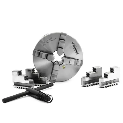 Placa de torno 4 castanhas universais ø 160mm com furação traseira - k-12160 mawbra