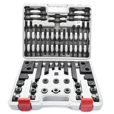 Kit de fixação com 58 peças para mesa com canal de 16,0mm fuso m14 - ck-14 daigo