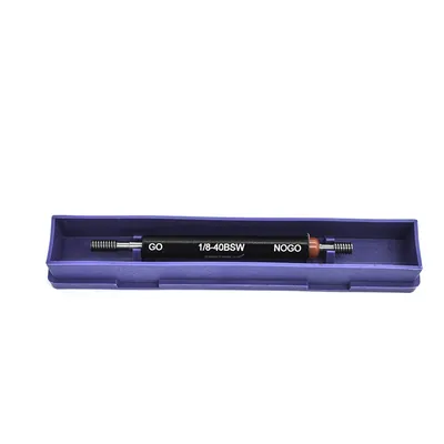 Tampão calibrador de rosca passa e não passa bsw 1/8" x 40 tpi - tpnp 1/8 bsw king tools