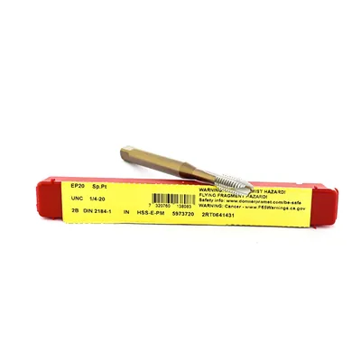 Macho máquina ponta helicoidal hss-e 2b unc 1/4" x 20 tpi brilhante din2184-1 - ep20 dormer