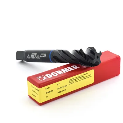 Macho máquina canal helicoidal hss-e g bsp 1/2 shark blue p/inox din5156 - e382 dormer