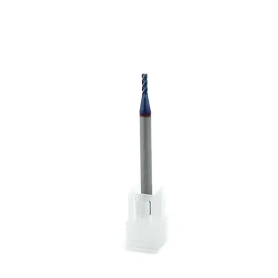 Fresa metal duro 65hrc reta 4 cortes ø 02,0 - 050 - 06,0mm h04 naco blue - dry cut