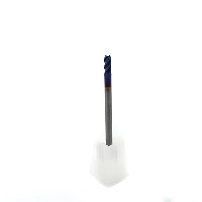Fresa metal duro 65hrc reta 4 cortes ø 03,0 - 050 - 08,0mm h03 naco blue - dry cut