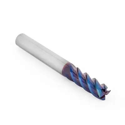 Fresa metal duro 65hrc reta 4 cortes ø 06,0 - 050 - 15,0mm h06 naco blue - dry cut