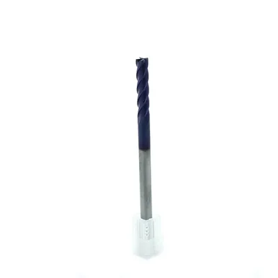 Fresa metal duro 65hrc reta 4 cortes ø 06,0 - 075 - 20,0mm h06 naco blue - dry cut