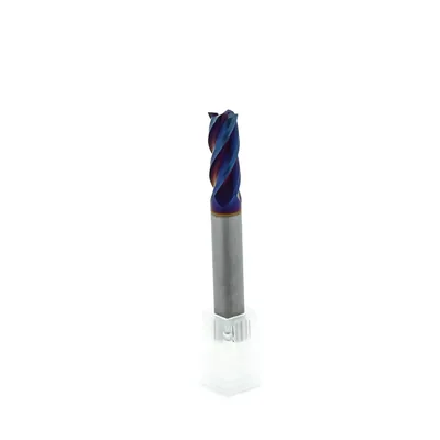 Fresa metal duro 65hrc reta 4 cortes ø 08,0 - 060 - 20,0mm h08 naco blue - dry cut