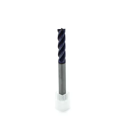 Fresa metal duro 65hrc reta 4 cortes ø 10,0 - 100 - 40,0mm h10 naco blue - dry cut