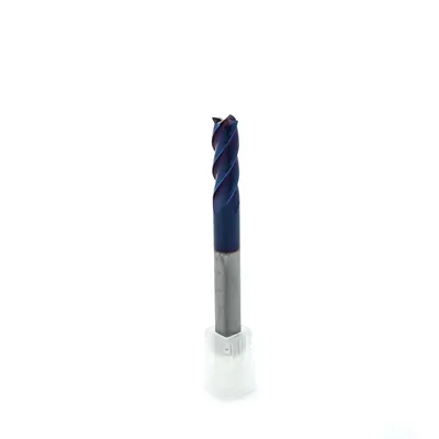 Fresa metal duro 65hrc reta 4 cortes ø 12,0 - 075 - 30,0mm h12 naco blue - dry cut