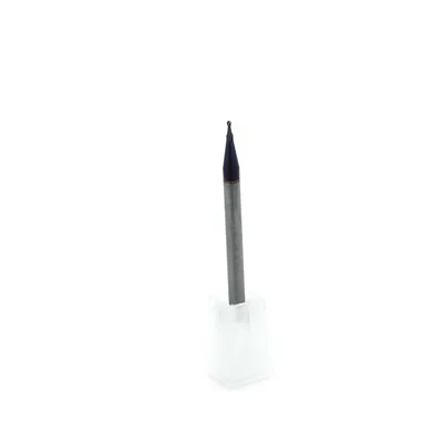 Fresa metal duro 65hrc esférica 2 cortes ø 01,5 - 050 - 03,0mm h04 naco blue - dry cut