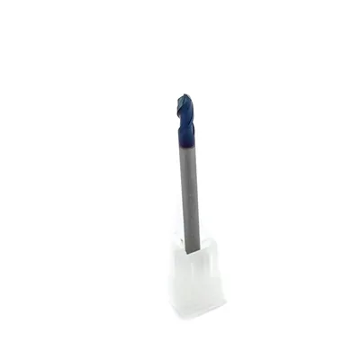Fresa metal duro 65hrc esférica 2 cortes ø 04,0 - 050 - 08,0mm h04 naco blue - dry cut