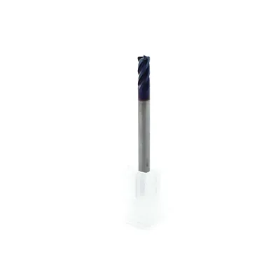 Fresa metal duro 65hrc toroidal 4 cortes ø 04,0 - r0,5 - 050 - 10,0mm h04 naco blue - dry cut