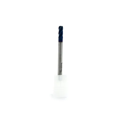 Fresa metal duro 65hrc toroidal 4 cortes ø 04,0 - r1,0 - 050 - 10,0mm h04 naco blue - dry cut