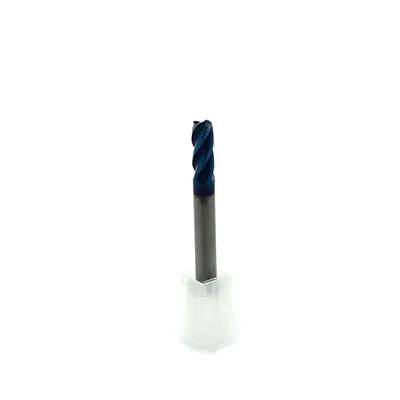 Fresa metal duro 65hrc toroidal 4 cortes ø 06,0 - r1,0 - 050 - 15,0mm h06 naco blue - dry cut