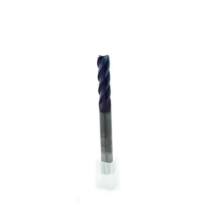 Fresa metal duro 65hrc toroidal 4 cortes ø 10,0 - r0,5 - 100 - 40,0mm h10 naco blue - dry cut