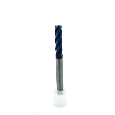 Fresa metal duro 65hrc toroidal 4 cortes ø 10,0 - r1,0 - 100 - 40,0mm h10 naco blue - dry cut
