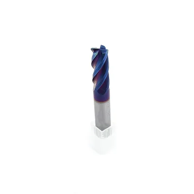 Fresa metal duro 65hrc toroidal 4 cortes ø 12,0 - r1,0 - 075 - 32,0mm h12 naco blue - dry cut