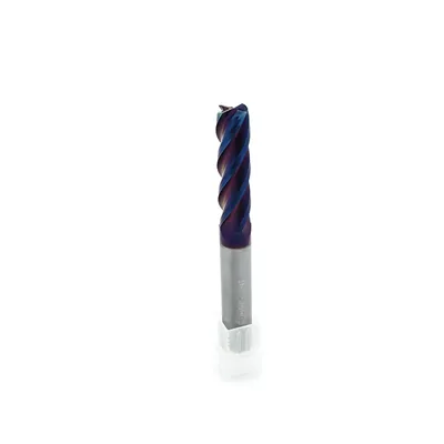 Fresa metal duro 65hrc toroidal 4 cortes ø 12,0 - r0,5 - 100 - 45,0mm h12 naco blue - dry cut